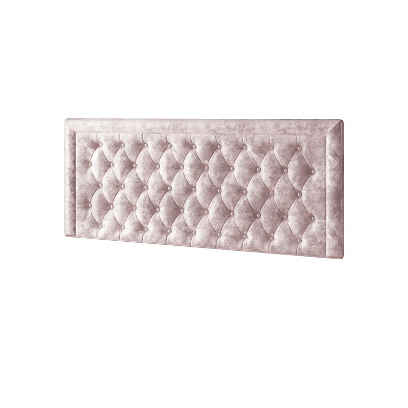 Fan Upholstered Bed, Pink, Small Double (4'), No Drawer