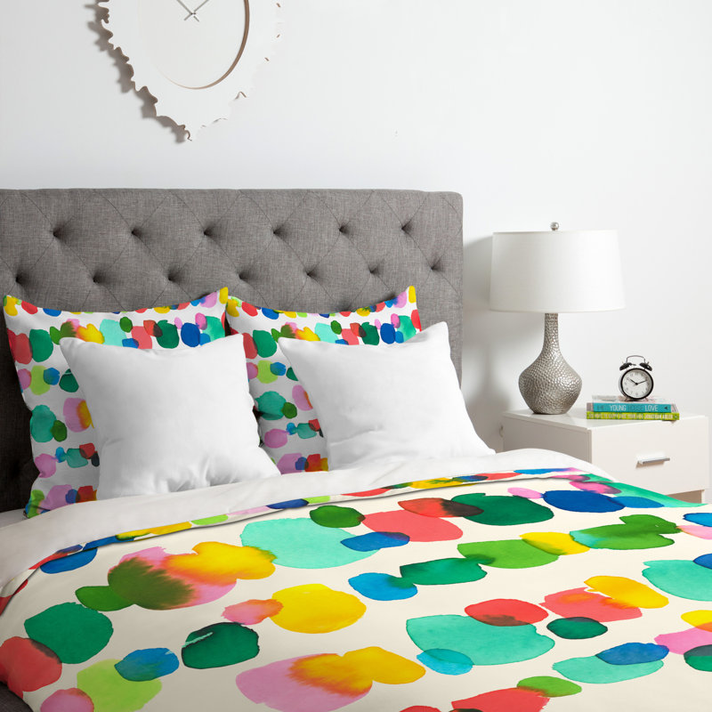 Jacqueline Maldonado Polyester Dots Duvet Cover, King Duvet Cover + 2 King Shams