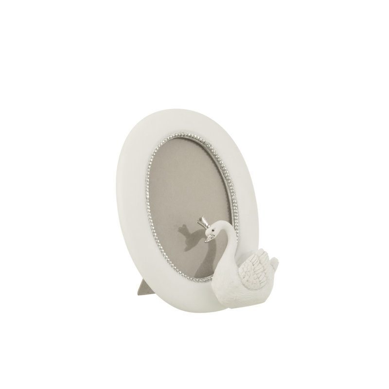 Reign White Oval Single Picture Frame