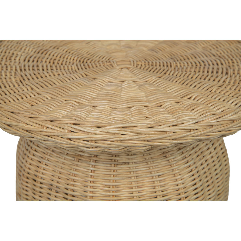 Buru Round Wicker Side- & End-Table, Natural
