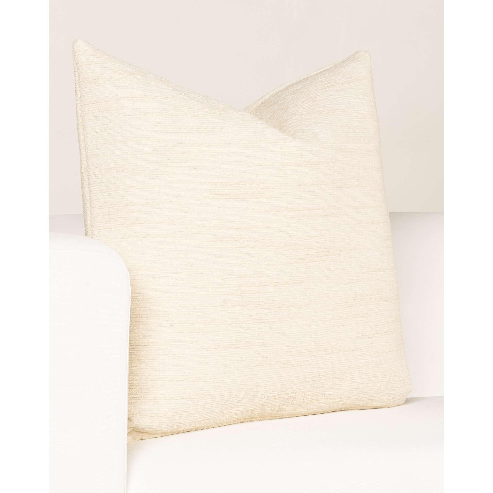 Floating Cubes Accent Pillow, Cream, Feather