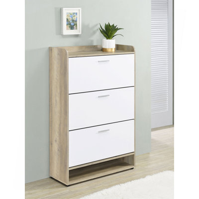 Kyla 3-Tier Engineered Wood Shoe Cabinet
