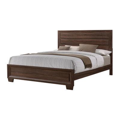 Raemon Panel Bed in Medium Warm Brown