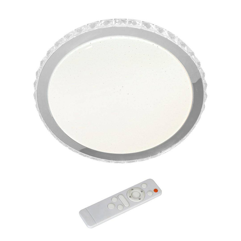 Borbala LED Flush Mount, White/Silver
