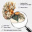 Crème et fleurs orange, interprétation de bouquet I - reproduction de sculpture murale en métal à forme asymétrique, forme irrégulière-1064279602