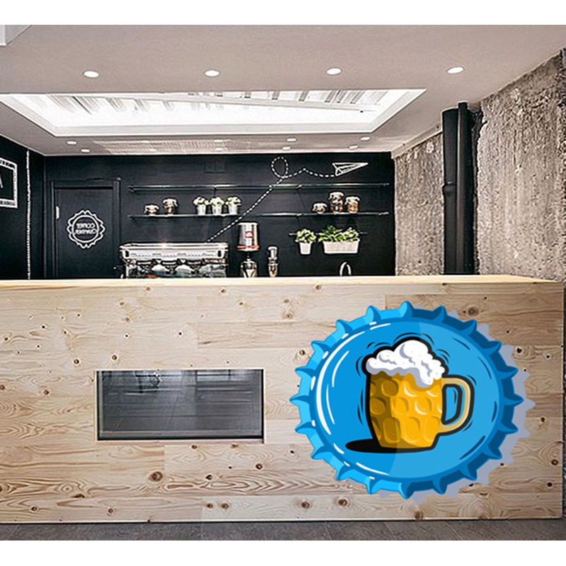 Adhésif décoratif bière artisanale, H 33 po x l 33 po