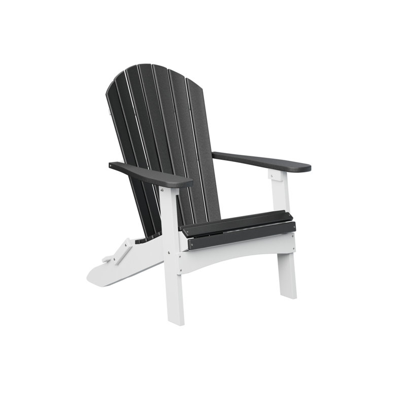 Chaise Adirondack pliante à dossier berlinois Berlin Gardens, Noir