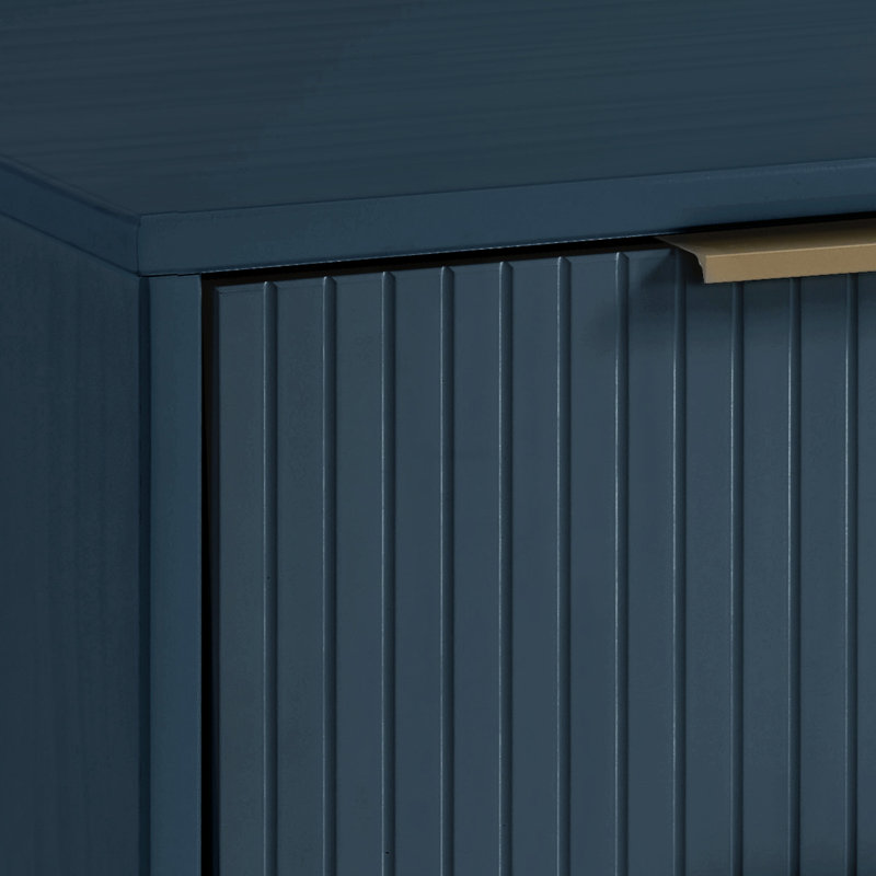 Commode double 6 tiroirs l 55,11 po Wendee, Bleu minuit