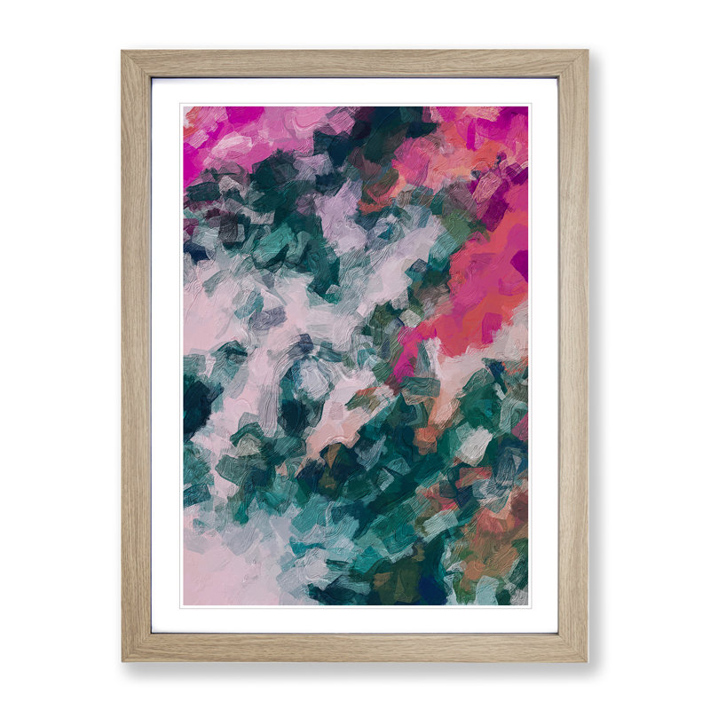 Stunning Inspiration Abstract - Wall Art, 48cm H x 36cm W, Oak Framed Paper, White