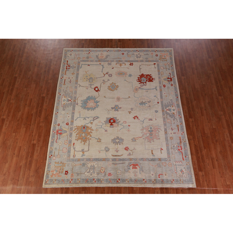 Vegetable Dye Wool Oushak Turkish Area Rug 8x10