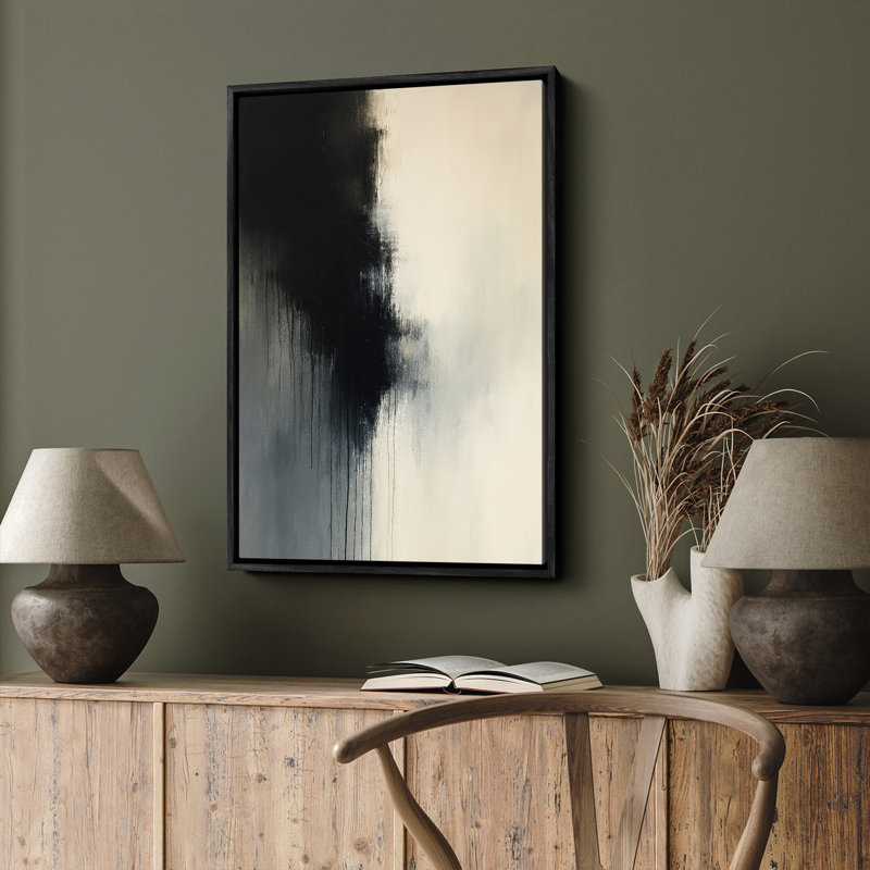Art mural encadré, rétro, antique, classique pour chambre à coucher , H 24 po x l 16 po, Noir, noir, noir, noir
