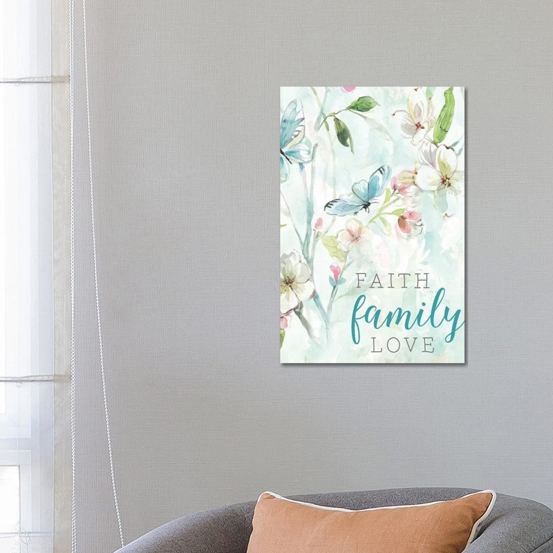 Faith Family Love by Carol Robinson - Print on Canvas, Wrapped Canvas, 66.04 cm H x 45.72 cm W x 1.91 cm D