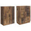 Cabinet Set 2 Pcs Engineered Wood Storage Modular Home Unit Compact-634805905