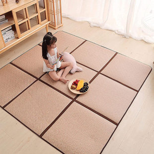 Japanese Traditional Natural Rushes Tatami Carpet Foldable Floor Tatami Mat  Sheet Light Weight For Living Room Bedroom