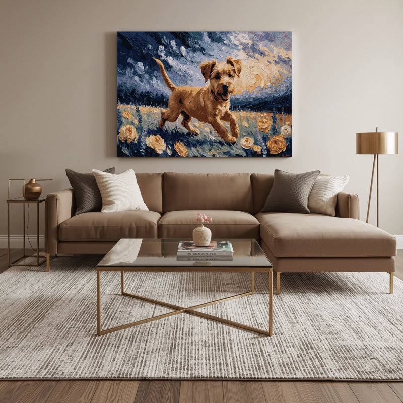 «Dogs Silky Terrier», art mural sur toile, H 20 po x l 24 po
