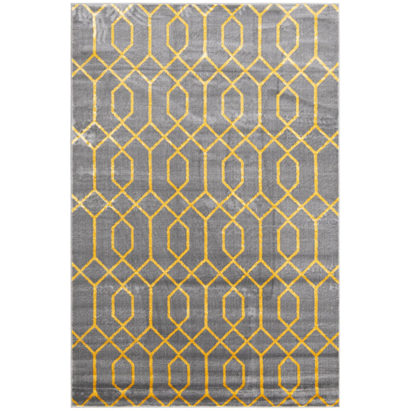 Geometric Area Rug, Rectangle 185.4 cm x 274.3 cm