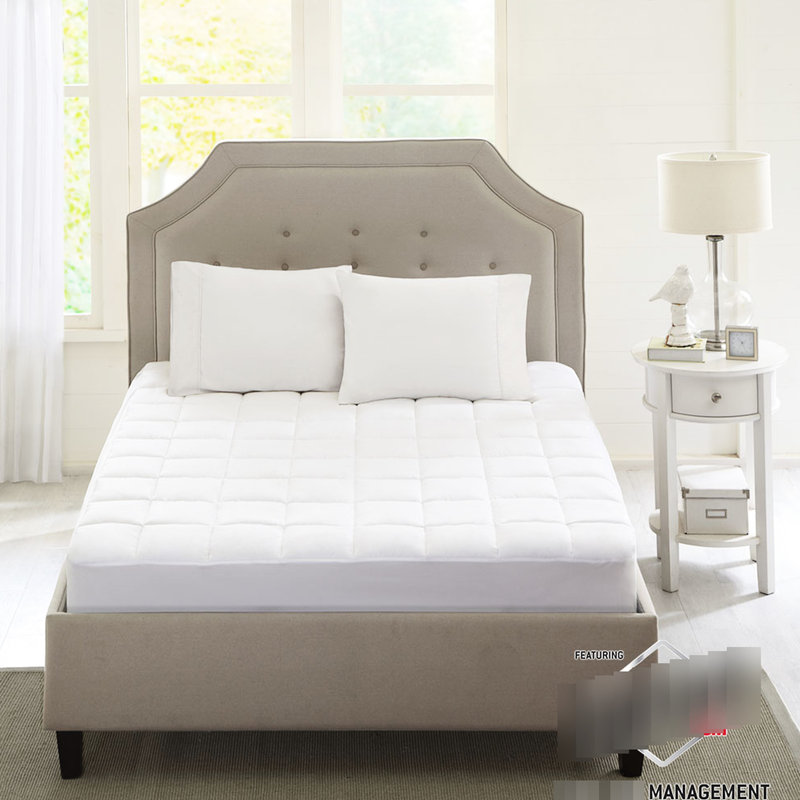 Rehausseur de matelas en microfibre 3M - Contrôle, détachant, s'adapte aux matelas jusqu'à 18 po, couvre-matelas en microfibre, traité, microbien, matelas, doux, respirant