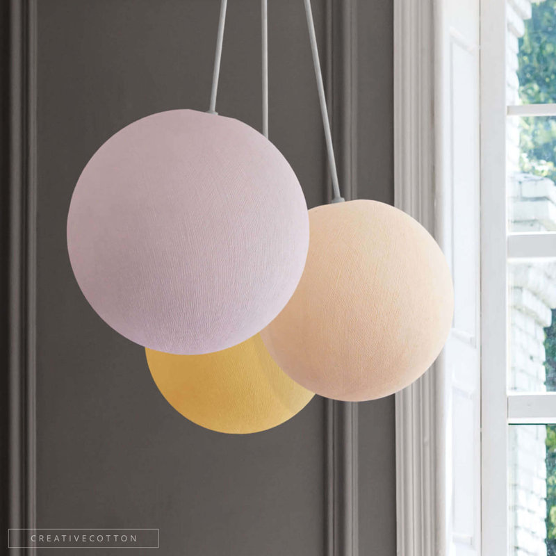Creativecotton 3-Light Globe Pendant, Cotton