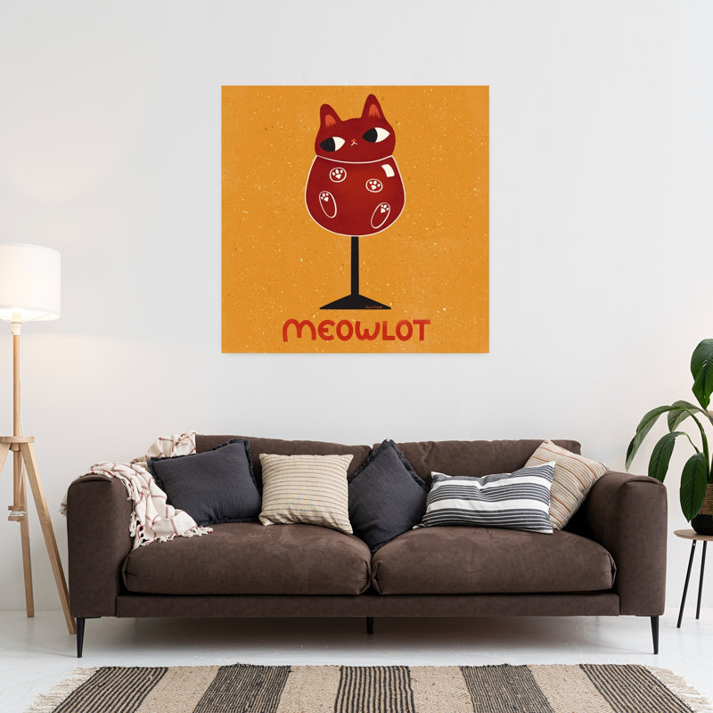 Art contemporain rétro, art de chat, H 36 po x l 36 po