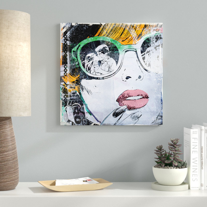 « demand », impression sur toile tendue, H 37 po x l 37 po x P 1,5 po, Pas de tapis, Toile tendue