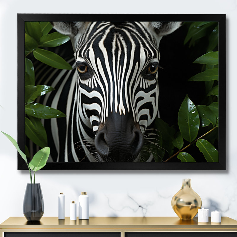 Striking Zebra Patterns III, reproduction d'art sur toile, Noir, H 24 po x l 32 po x P 1 po