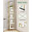 Ladder Shelf, Bookshelf Bookcase, Freestanding Corner Storage Shelve with 2 Hooks for Home Office, Living Room, Kitchen, Bedroom, Industrial-396517949-390244767
