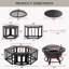 Foyer d'extérieur 51 pouces avec barbecue et tables d'appoint à grain de bois-1436980794