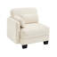 Canapé LSF en tissu chenille avec coussins - beige-58874975