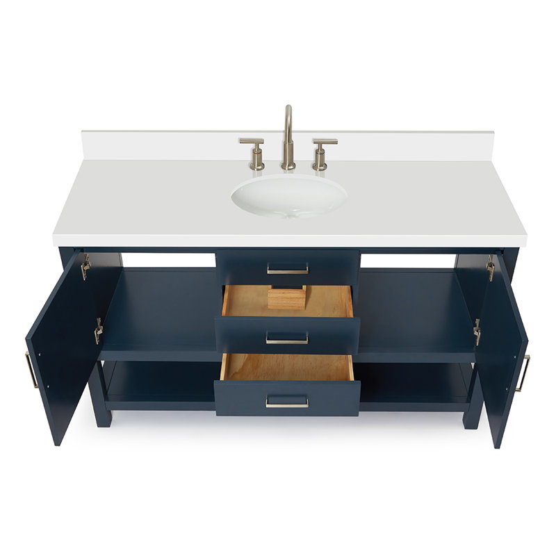 Bayhill 61'' W Single Vanity, Navy