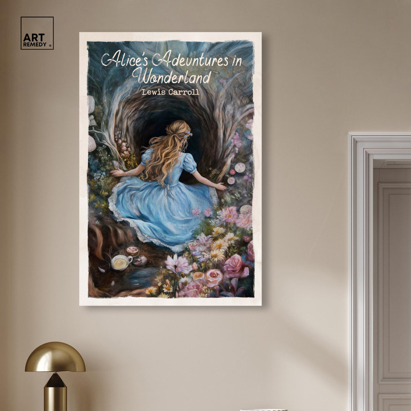 Art classique sur toile, Alice , Peinture sans cadre, H 45 po x l 30 po, Toile tendue
