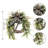 Artificial Greenery Wreath with Bow and Tulips