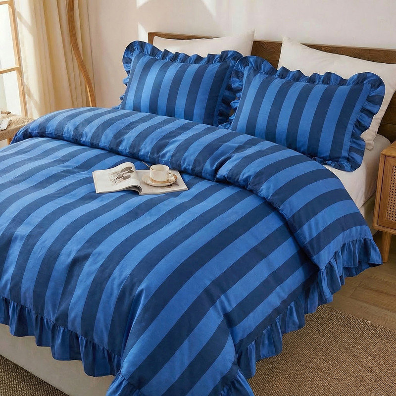Cotton Twill Striped Comforter