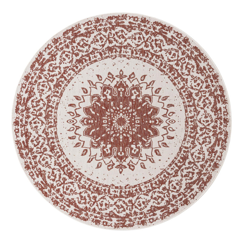 Ornate Lamotte Indoor/Outdoor Area Rug, Round 7'10"