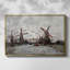 Windmills près de Zaandam, 1871 - Claude Monet, toile tendue avec châssis-132875460-132875462