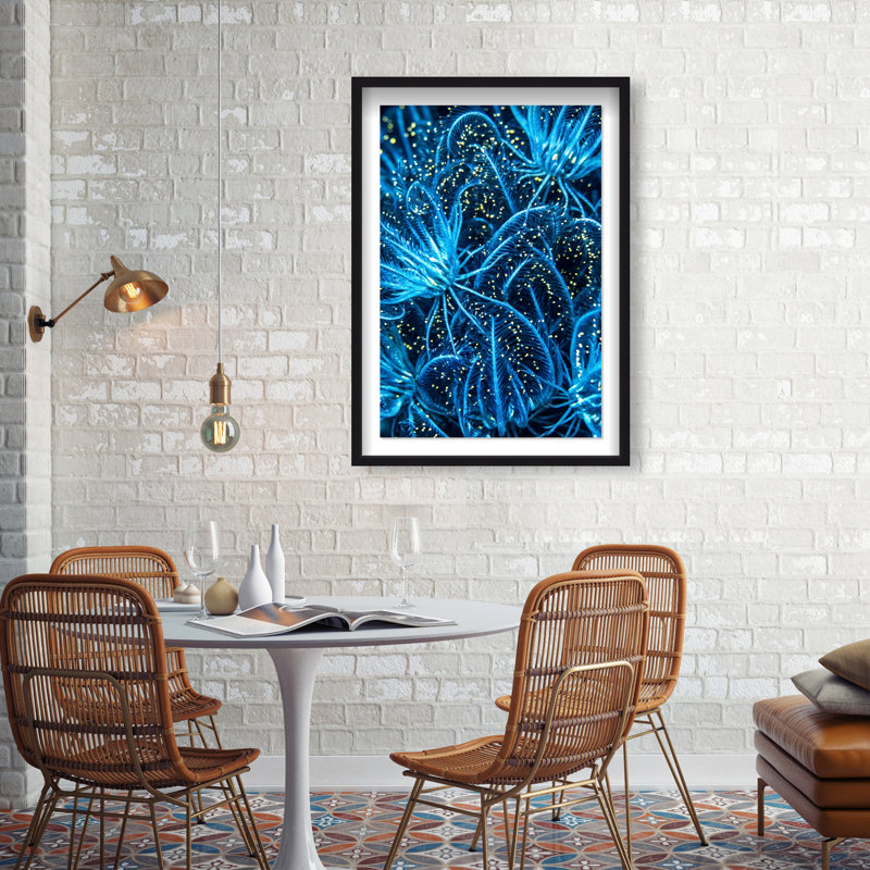 Neon garden Shadowbox Abstract Print by Oliver Gal, Black Frame, 10 x 15, 55.5"H x 37.5"W, Black Shadowbox