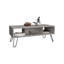 Table basse H 15,7 po avec 4 pieds et 2 tablettes