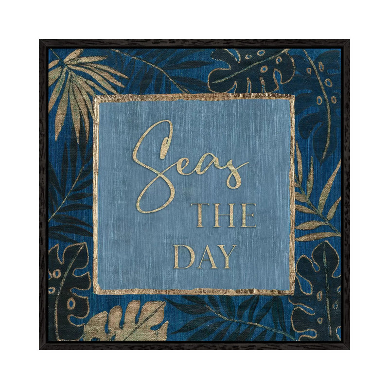 Seas The Day by Tava Studios - Gallery-Wrapped Canvas Giclée on Canvas, Black Framed, 66.04 cm H x 66.04 cm W