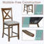 Ensemble de chaises à hauteur de comptoir pour 4 personnes, chaise de cuisine avec siège rembourré, tabouret de bar à hauteur de comptoir pour salle à manger-977803653