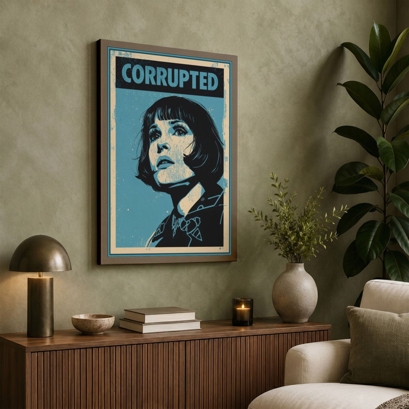Contemplation Stencilled Typography - Wrapped Canvas, 24x16 - 61.0 x 40.6 cm, Black Border