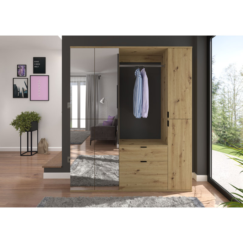 Lutton 3 Door Wardrobe, Artisan oak