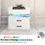 Table de chevet réglable à DEL avec capacité 2, pour la chambre à coucher et la table de chevet, 2 tiroirs de rangement, convient à plusieurs pièces