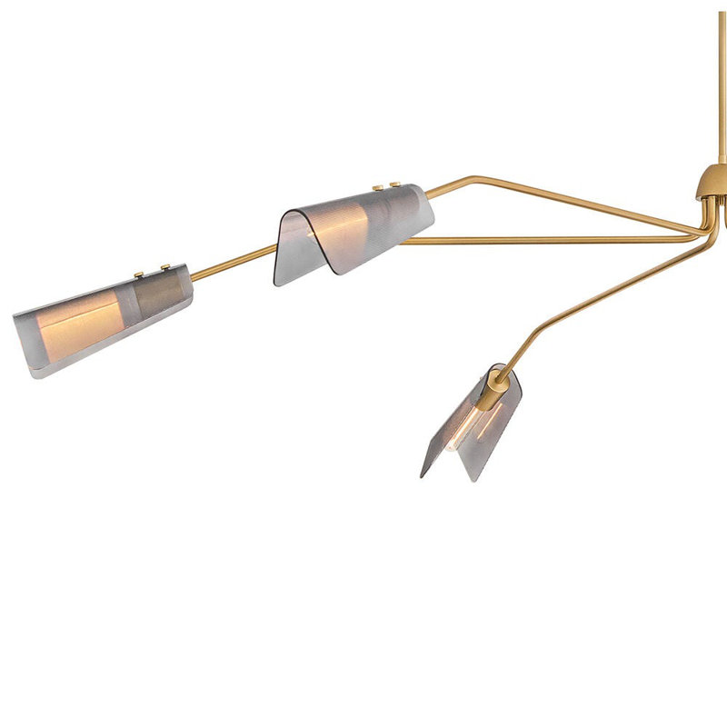 Hinkley Altman Chandelier, Lacquered Brass