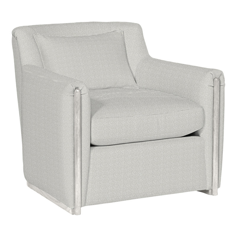 Thom Filicia Home 32.5" Wide Upholstered Armchair, Casa Blanca, Callaloo Cotton Polyester Blend