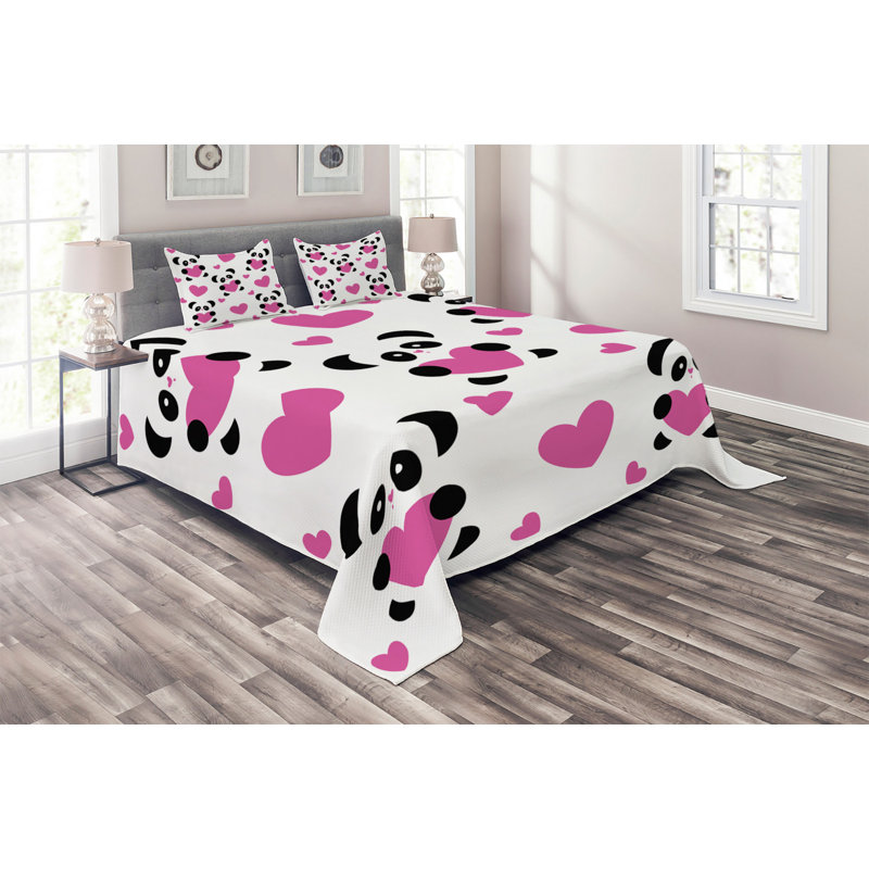 Love Coverlet, King Bedspread + 2 Shams