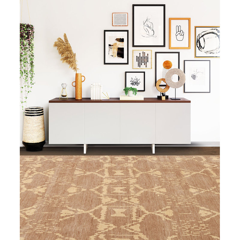 Vogue Hand Knotted Wool Area Rug, Rectangle 8' x 10'