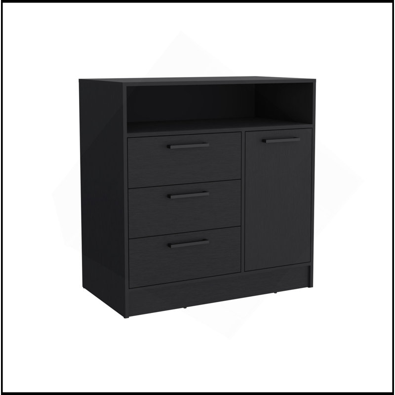 Commode compacte Omaha, Noir