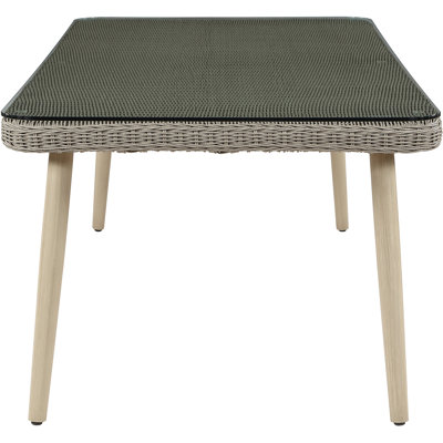 Table de salle à manger de patio en taupe 96 po Avishay