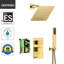 Système de douche complet Sumerain Rainfall avec robinetterie en laiton, robinet de douche mural et douchette à main-65005159