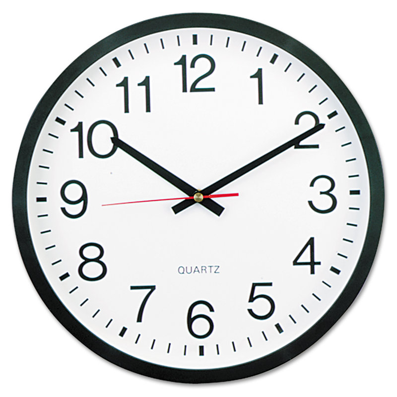 Classic Black and White 12.63" Analog Wall Clock