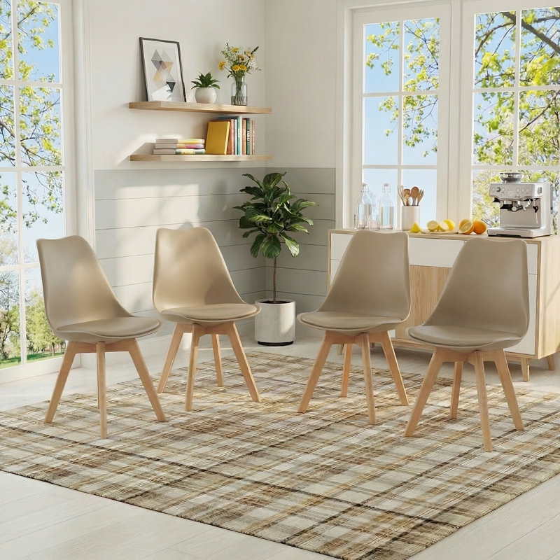 Nero Upholstered Dining Chair, Khaki